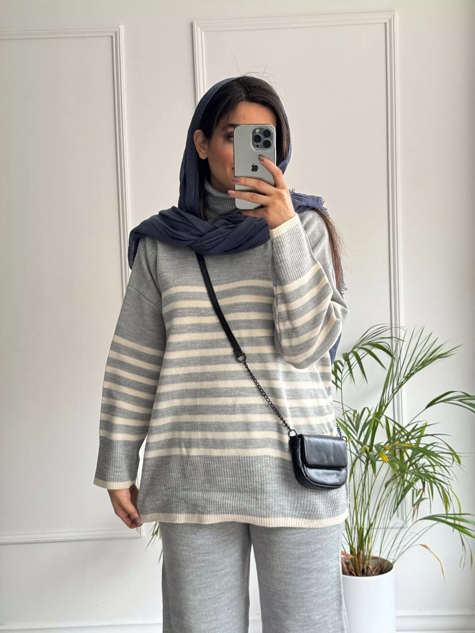 ست مانتو شلوار بافت نیکی